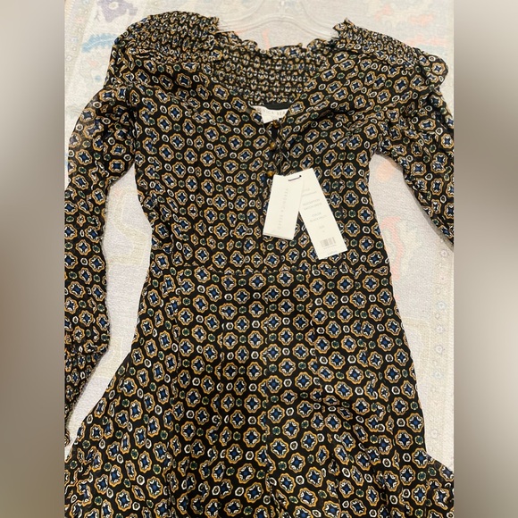 **NWT** VERONICA BEARD SACCHI PRINTED CHIFFON MINI DRESS Size 0 - Picture 6 of 6